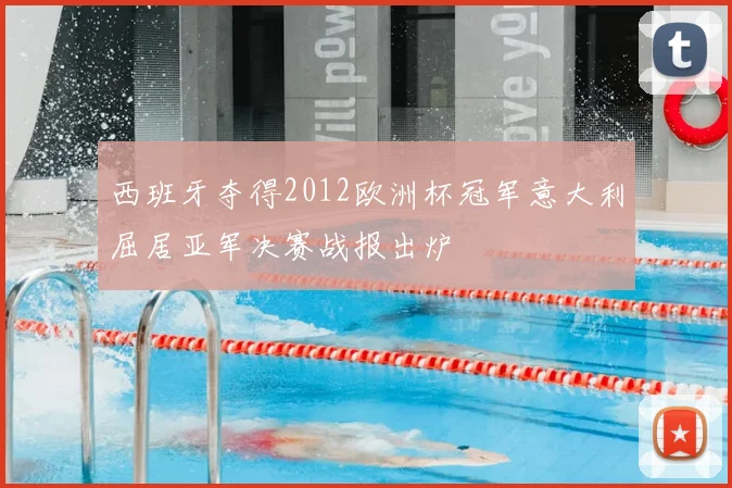 西班牙夺得2012欧洲杯冠军意大利屈居亚军决赛战报出炉